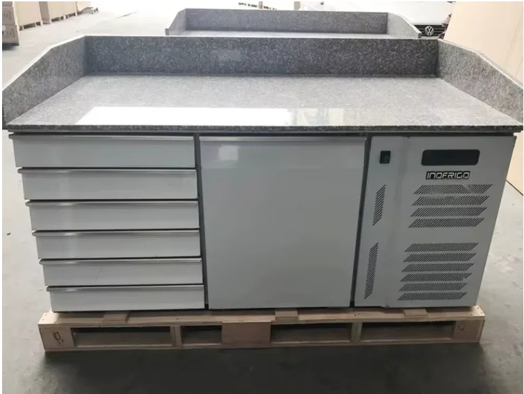 Commercial Pizza Prep Table Counter/refrigerated Sandwich Prep Table With Intelligent Temperature Control For Restaurant Bar