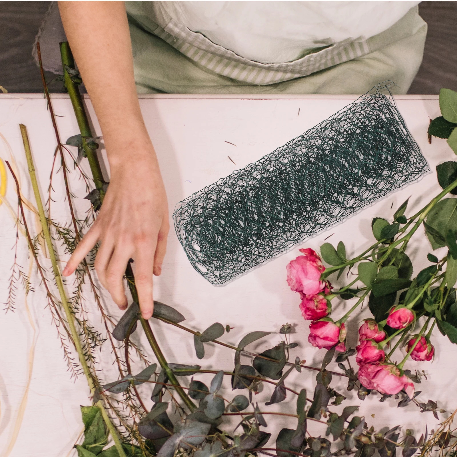 2-rollen bloemengaas, zwaar ijzeren gaas voor bloemstuk, doe-het-zelf ambachten, kerstkrans en woondecoratie