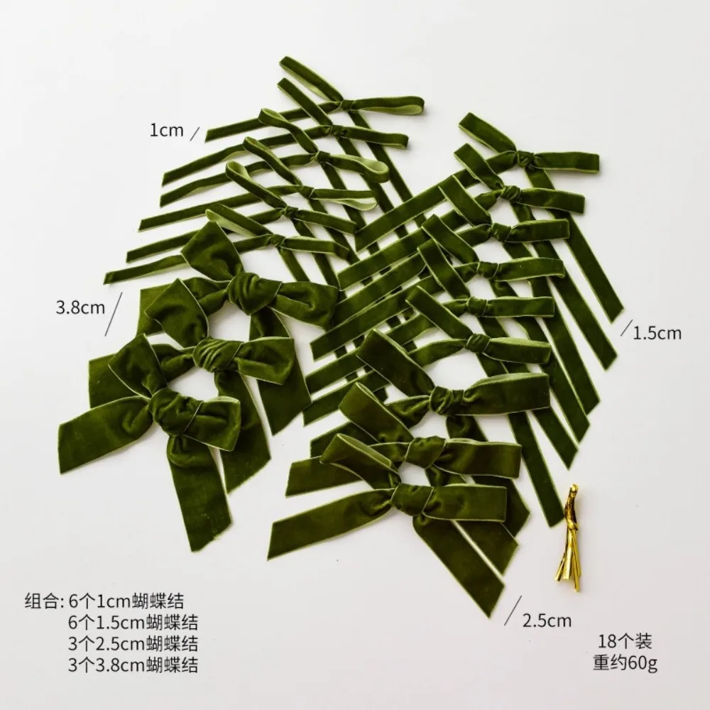 

Набор из 18 шт., бархатная лента для рождественской елки, с Рождеством, красный, зеленый, коричневый, венок, лента, декор 1/1,5/2,5/3,8 см, бант для рождественской елки