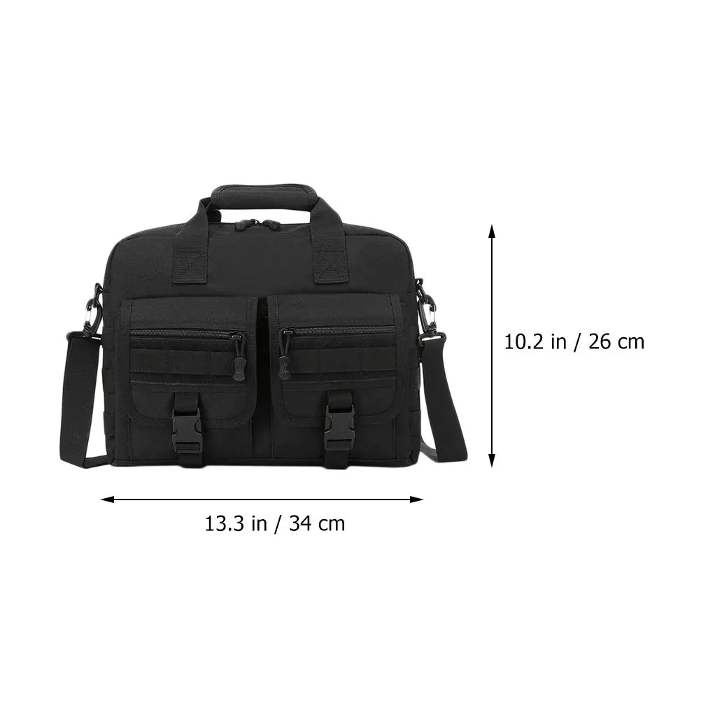 Computer Briefcase Black Nylon Lightweight Portable Crossbody Multi Function Shoulder Bag Man Shoulder Bag Man