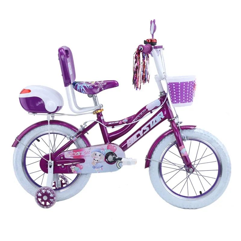 

Brand New ZAIQU High Steel Frame Girl Kids Bikes for 8 Year Old 14 Inch 16inch Purple White pink Baby Girl Big Toy Cycle for Bi