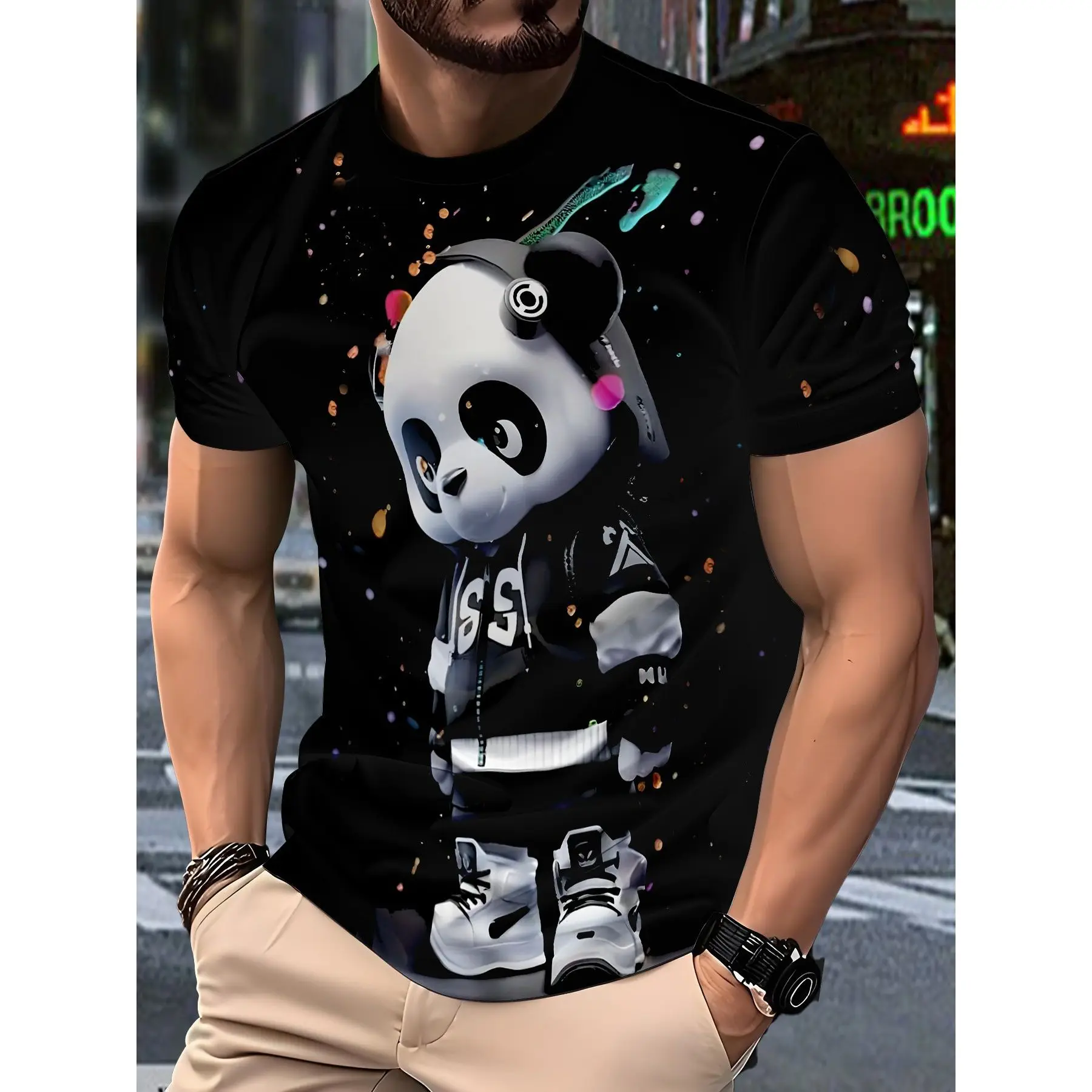 

New Summer Mesh Short-sleeved T-shirts for Both Men and Women, Casual, Versatile and Stylish for Children and Adults, Loose Tops