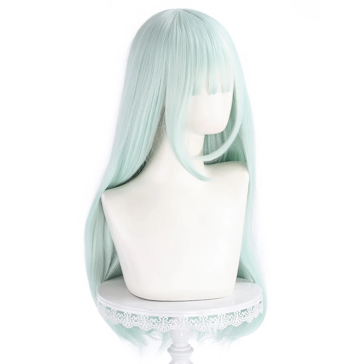 반드림! Ruyemu 코스프레 코스 가발 라이트 민트 그린 긴 직모 스타일