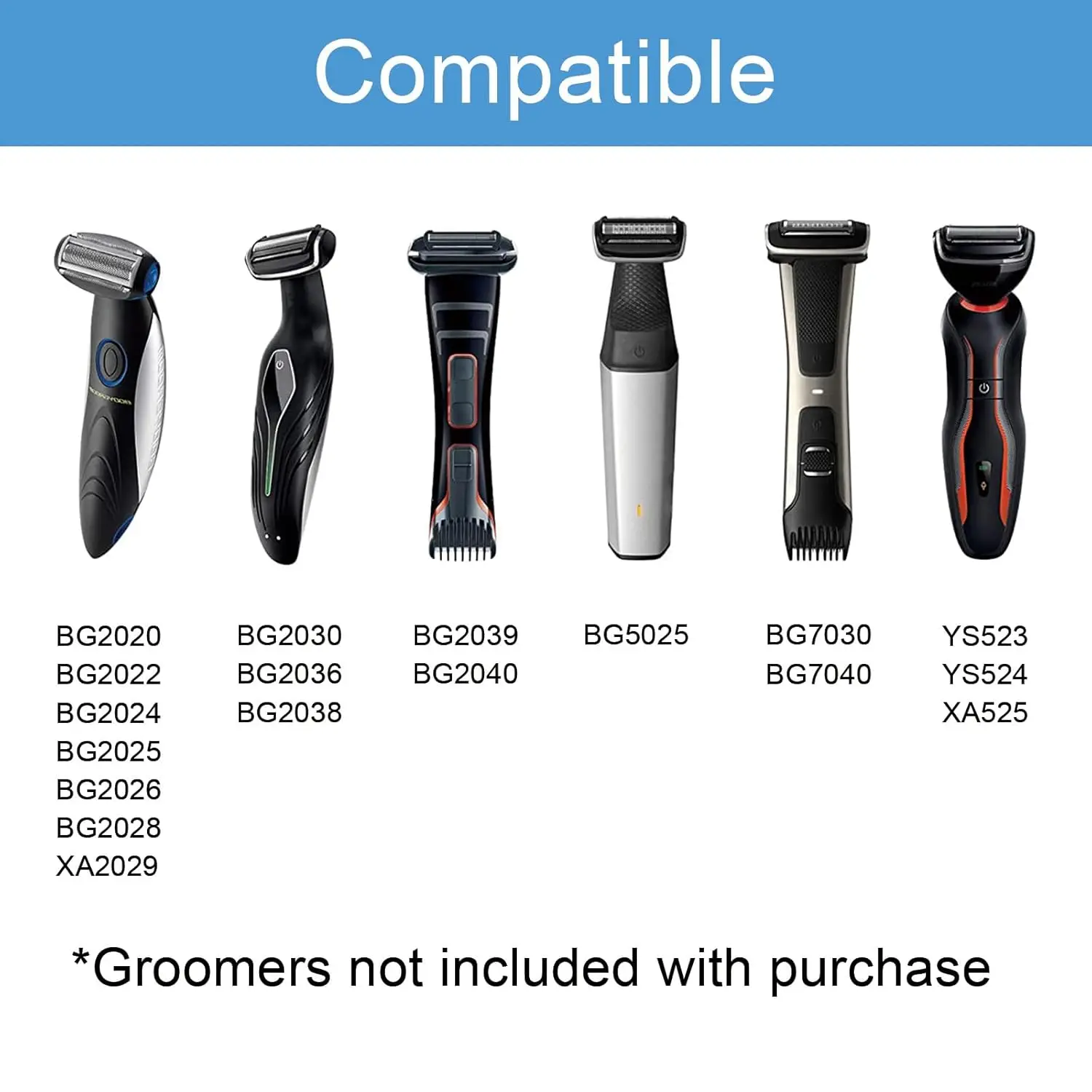 YUKU BG2000 Replacement Head for Bodygroom BG7030 BG7040 BG2029 BG2030 BG2040 BG2039 BG2024 TT2022 Trimmer Shaver Foil Head