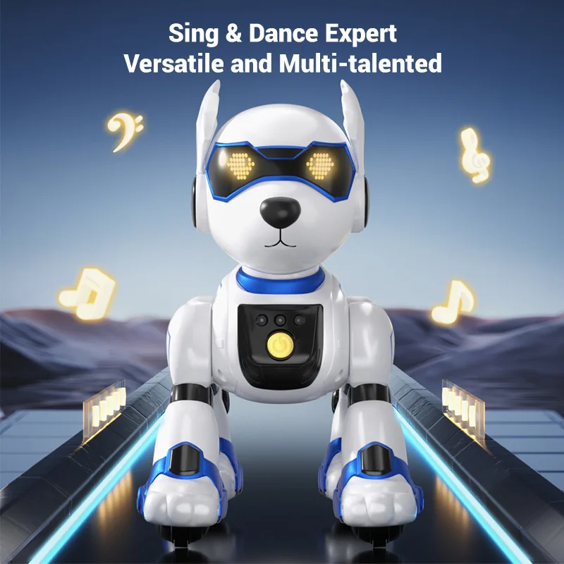 JJRC R27 Smart Voice Robot Dog Touch Sensing Fun Interactive Electronic Pet Early Education Sing Dance Toy For Kids Toddlers