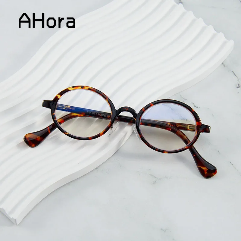 

Ahora Oval Small Frame Reading Glasses Blocking Blue Light Retro Presbyopia Eyeglasses Soft Nose Pad Women&Men +1.0...+4.0