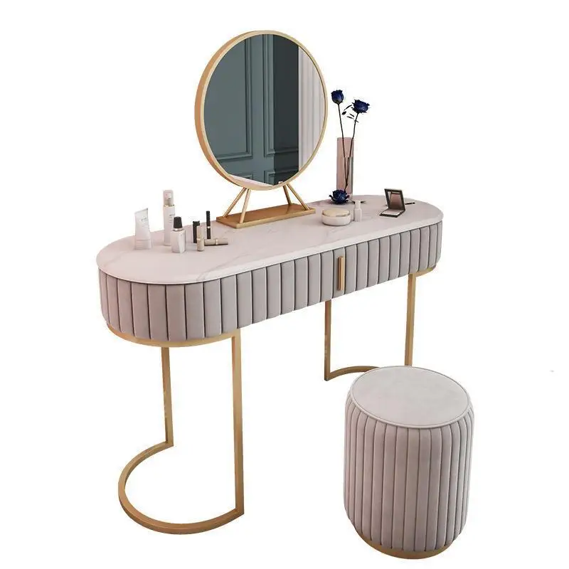 

Nordic ins style home bedroom marble dresser creative Internet celebrity princess dressing table girls