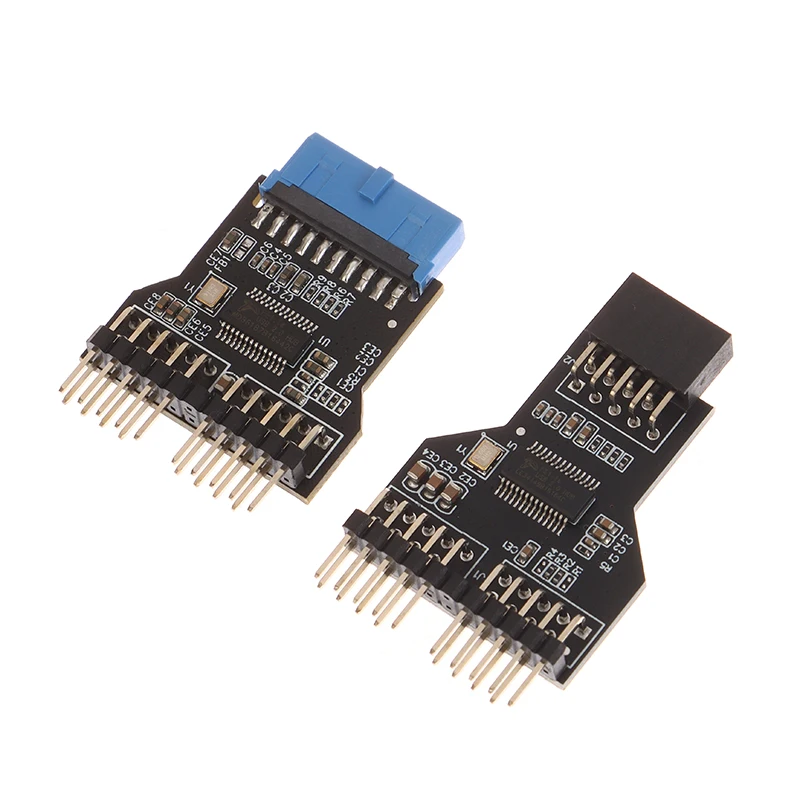 USB 2.0 9Pin Splitter Motherboard 9Pin Header Splitter 1 To 2 Extension Adapter 9-Pin USB HUB USB2.0 Connectors For RGB Lamp Fan