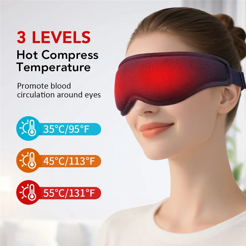 ABGP-Eye Massager Intelligent Eye Protection Device Eye Relief Sleep Blackout Eye Mask Hot Compress Improved Sleep