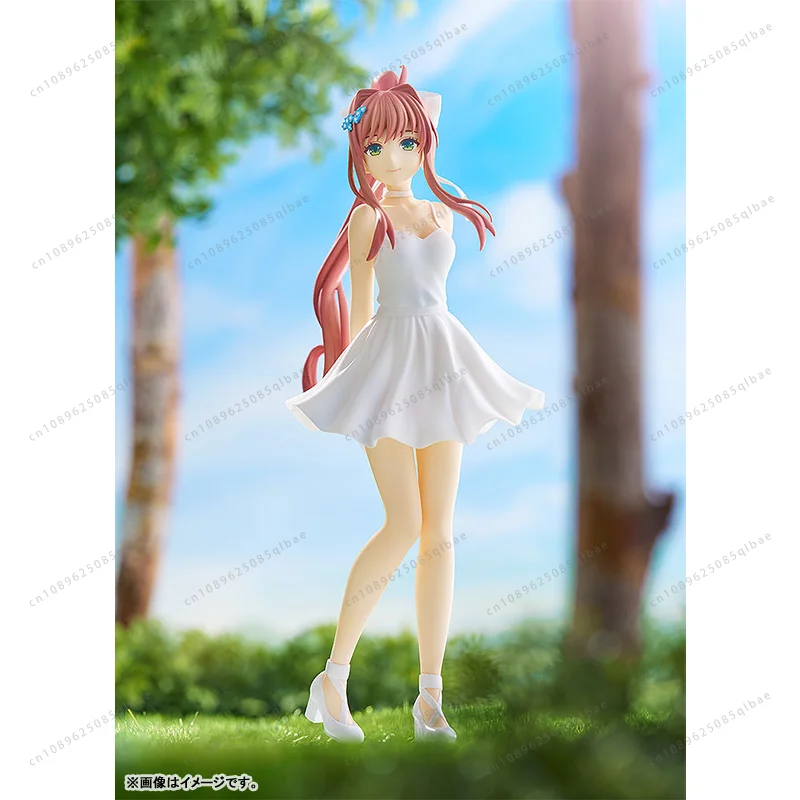 متوفر في المخزون الأصلي GSC POP UP PARADE Monika فستان أبيض Ver. متوفر ألعاب مجسمة لشخصيات الرسوم المتحركة