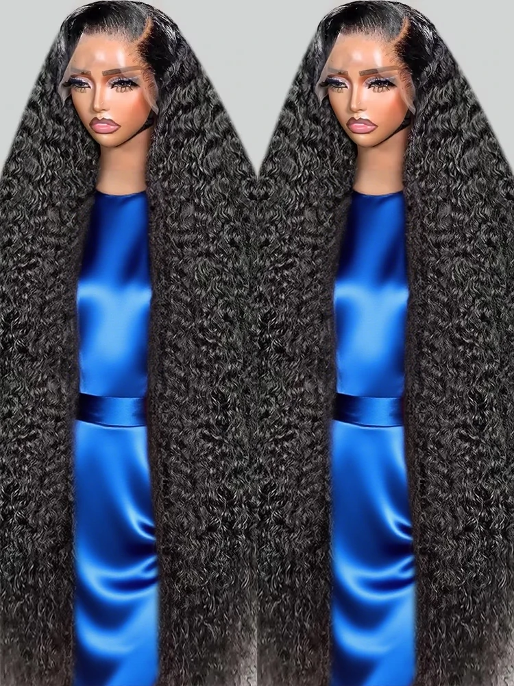

300% 40 46 Inch HD Deep Wave 13x6 Lace Frontal Wig Brazilian Hair Water Curly Wave 13x4 360 Lace Front Human Hair Wigs For Women