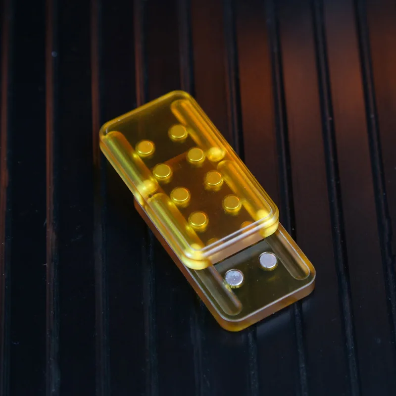 Mechaniczny suwak Magnetyczna płyta do pchania kart Fidget Coin EDC PEI Zabawka antystresowa łagodząca niepokój