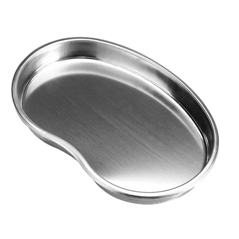 Stainless Steel Surgical Medical Dental Instruments Bending Tray Disinfection Plate For eyebrow lip Tattoo Sterilization