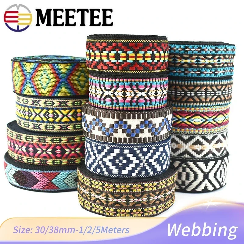 

1/2/5Yards 30mm Polyester Jacquard Webbing Bag Straps Belt Ribbon Clothes Bias Binding Tape Fabric DIY Sewing Accessories