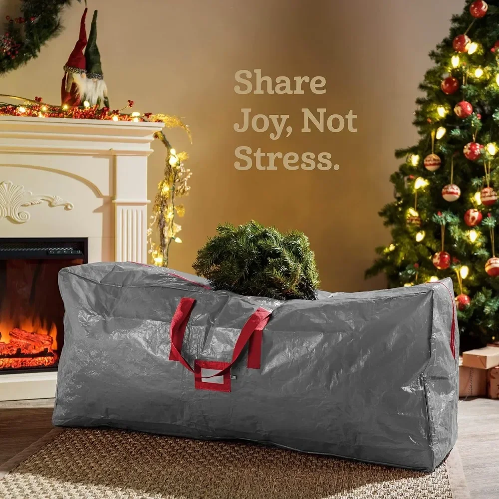 Christmas Tree Storage Bag  Fits 9 Ft Artificial Trees  Plastic  Waterproof Christmas Tree Bag Strong Durable Handles