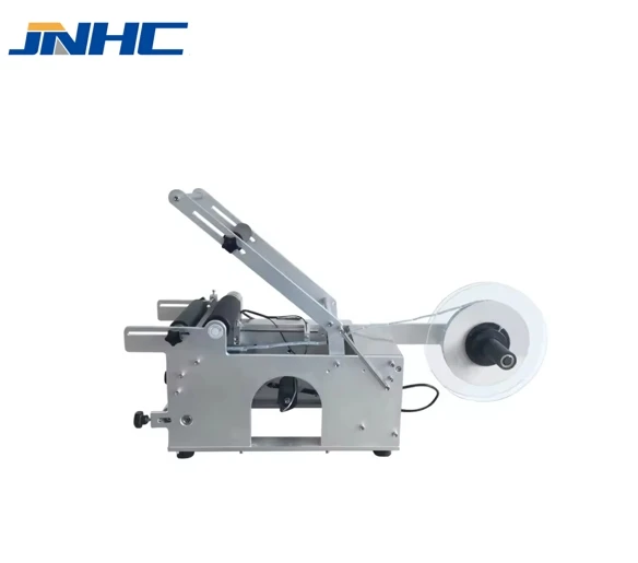 Manual Desktop Sticker Small Round Glass Vial Bottle Adhesive Label Semi Automatic Labeling Machine