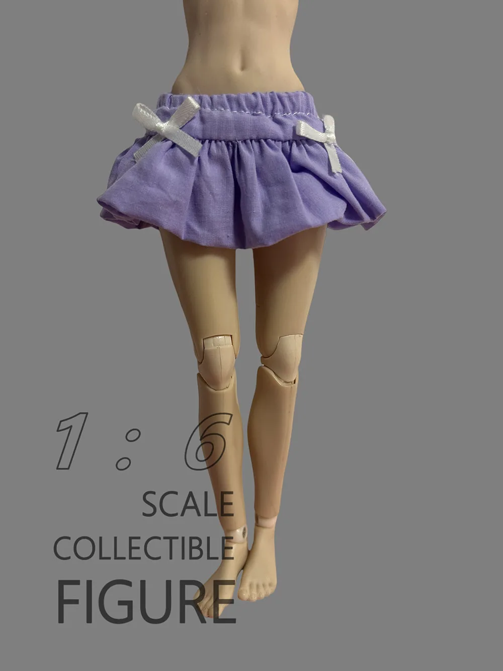 1/6 Scale Female Cute Sweet Flower Bud Skirt Big Size Short Style Off-shoulder T-shirt Clothes Model for 12in Action Figure Body view 4