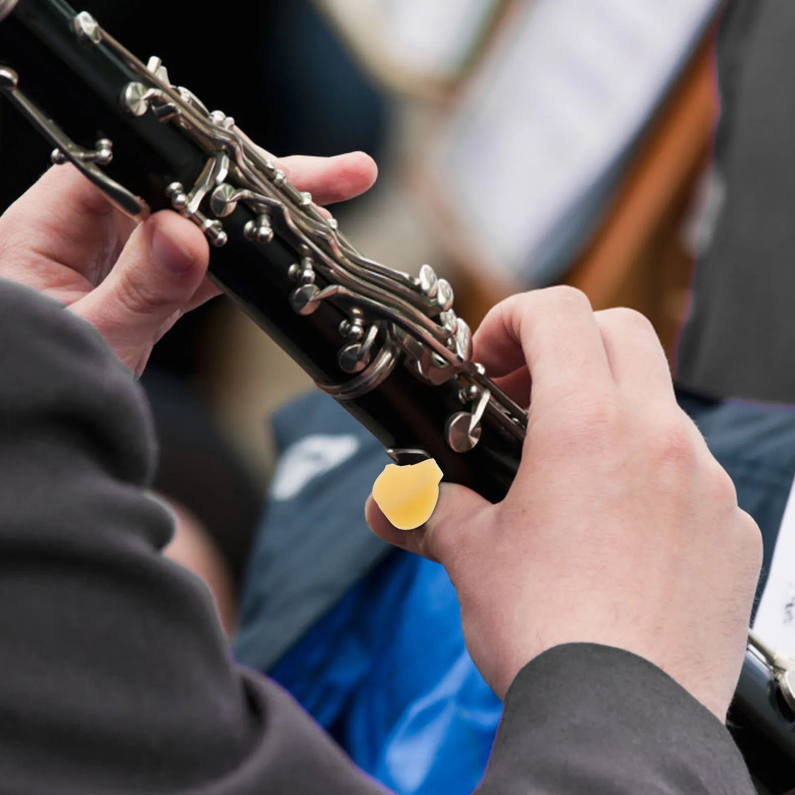 

4 Pcs Finger Rest Clarinet Thumb Pads Glove for Gloves Lightweight Sleeves Guard Silica Gel