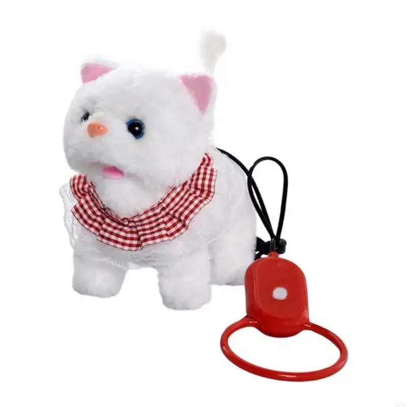 A5YC Sound Sensing Cats Toy with Realistic Movement Plush Animal Doll Electric Cats Toy