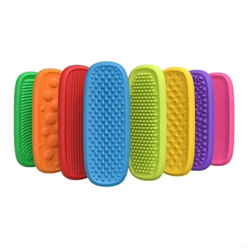 

A5YC Pack Of 8 Tactiled Stone Toy Sensory Training Texture Pad For Student Relaxation