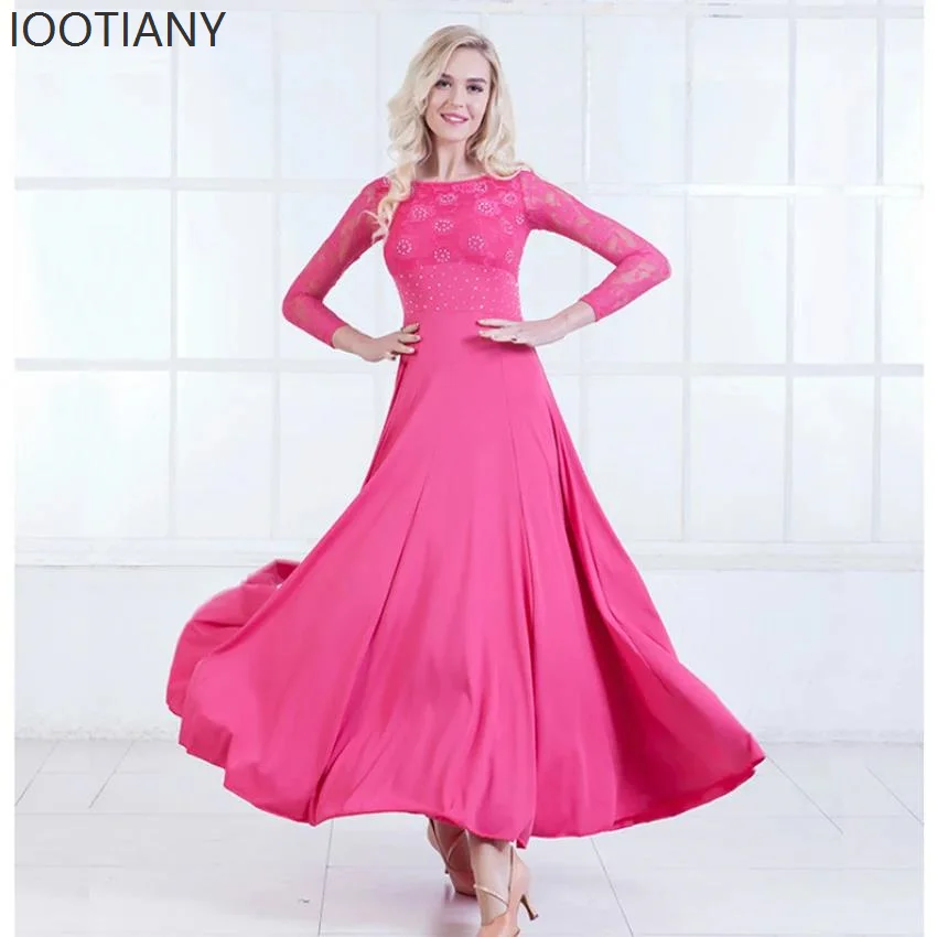 새로운 현대 댄스 스커트 국가 표준 댄스 의상 국가 표준 댄스 스커트 왈츠 댄스 드레스 무대 공연 의상