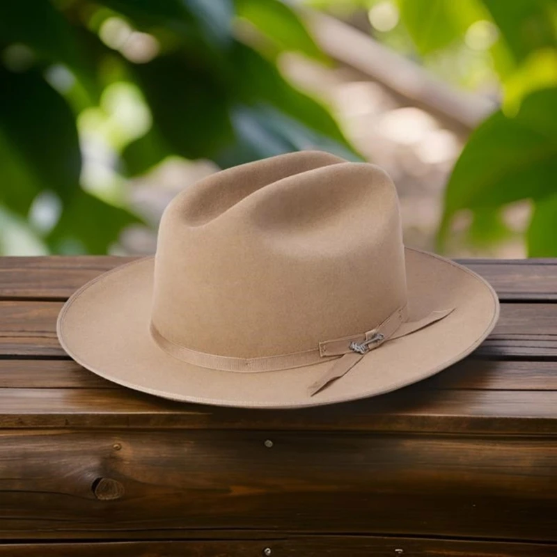 Wool Homburg Cowboy Hats Exotic Hat for Women Men Photo Props Western for Men Women Unisex Wear Headwear