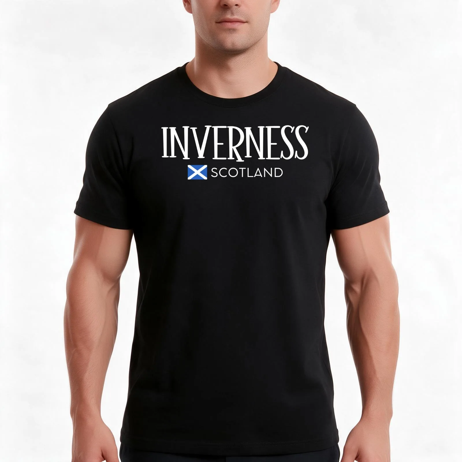 Inverness - Scotland T-Shirt, Summer Casual Cotton Tee, Oversized Streetwear Tops, Vintage Graphic Print, Loose Fit Short Sleeve