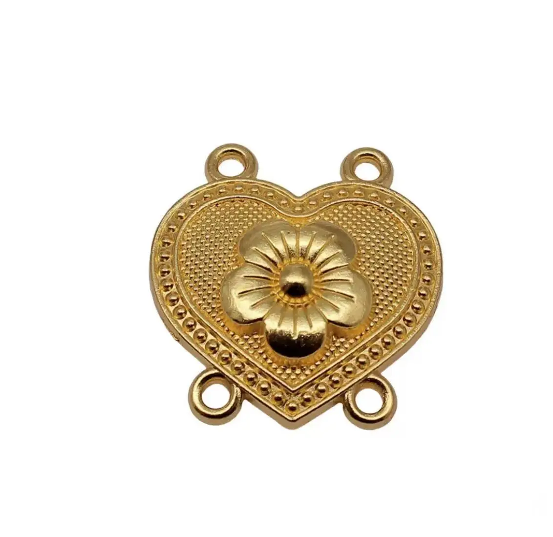 

5pcs 32*31 Zinc alloy metal heart with flower design connector for handmade accessories HW3312