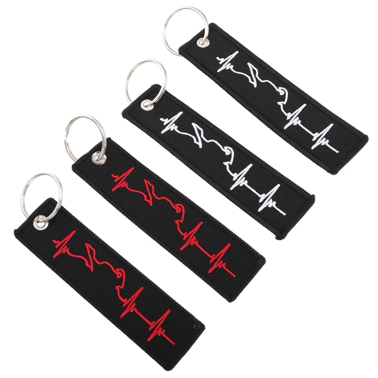

4Pcs Embroidered Key Chains Portable Creative Key Holders Durable Bag Pendants Outdoor Accessories Gift Supplies