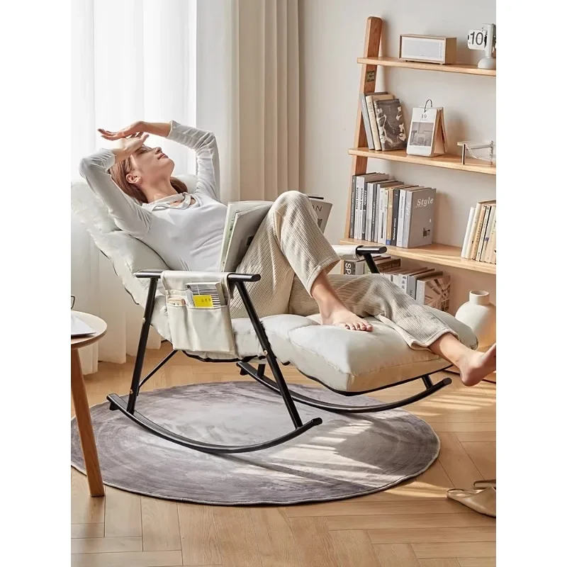 Waterproof and Anti-Fouling Extended Version Rocking Chair for Relaxation and Comfort Single Person