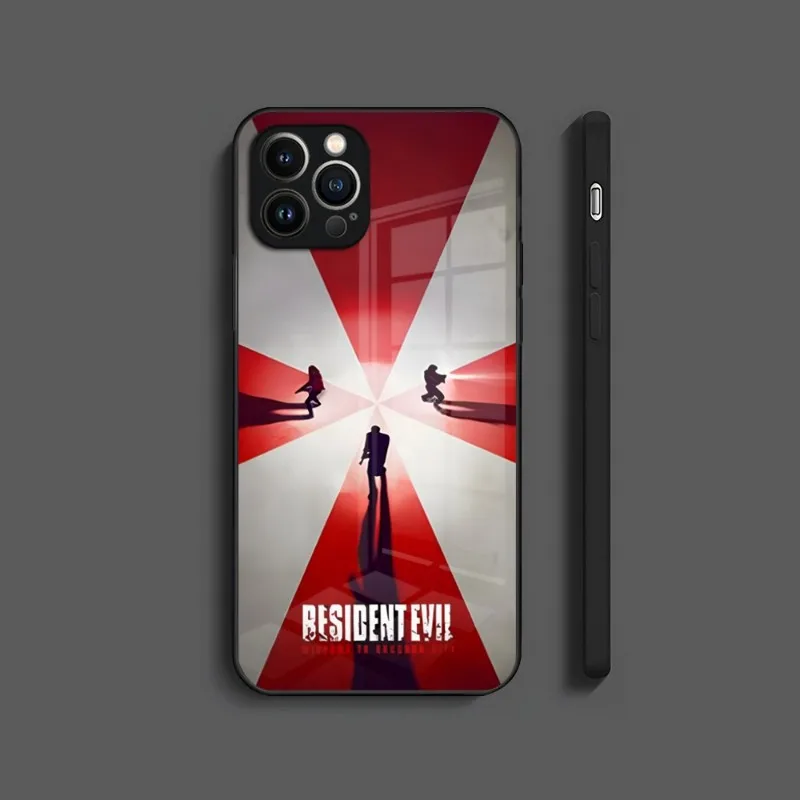 Umbrella Corporation Phone Case Tempered Glass For IPhone 13 Mini 12 Pro 11 14 Max X XR XS Max 8 7 6s Plus SE 2020 Back Cover