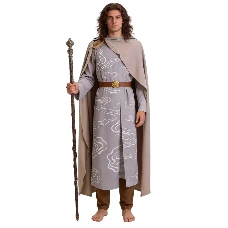 Disfraz de Elrond, Elfo Medieval de la Película El Señor de los Anillos, para Hombre, Disfraz Masculino para Halloween, Carnaval y Fiestas