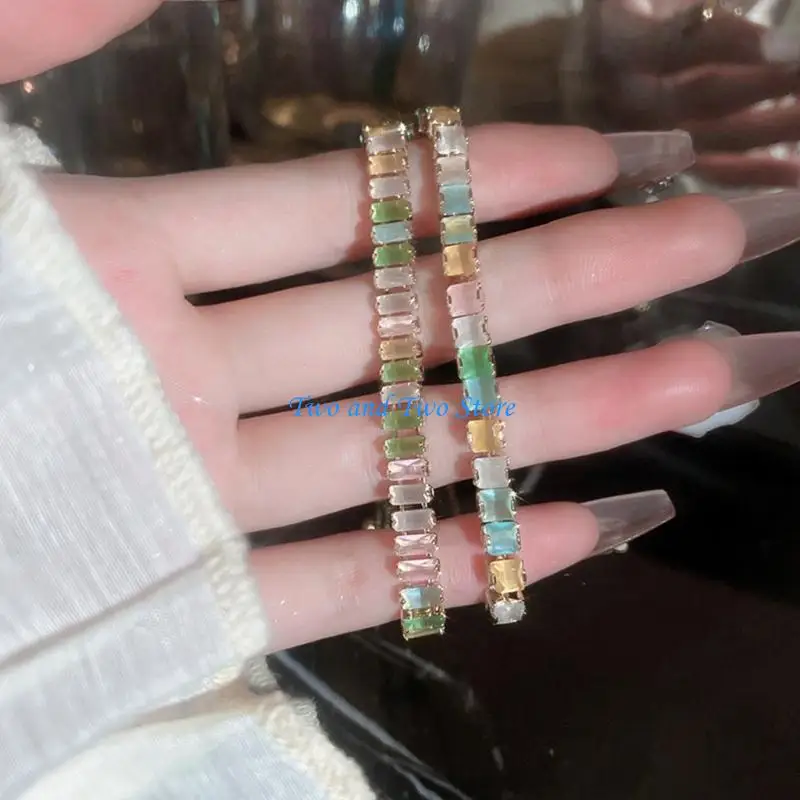 HX6F Vintage Geométrico Zircão Pulseiras