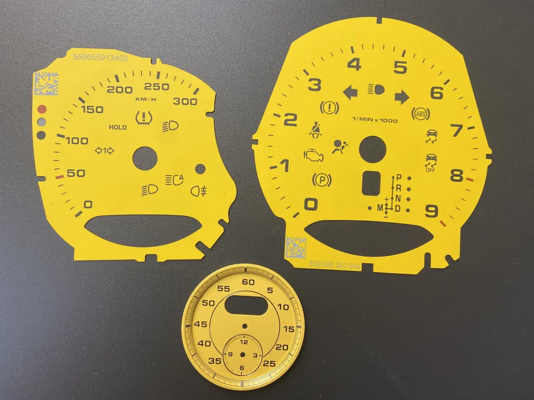 

Sport Chrono Dials Gauge Face For Porsche 981 982 (718) Boxster Cayenne Macna 718 GTS Instrument Cluster Overlay