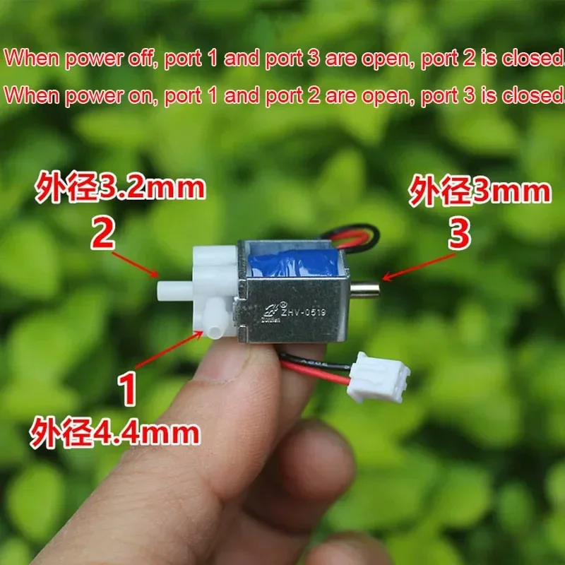 

3.7V-5V 6V DC Mini Solenoid Valve NC/NO Air/Water Flow Control for Chemistry Lab Oxygen Equipment