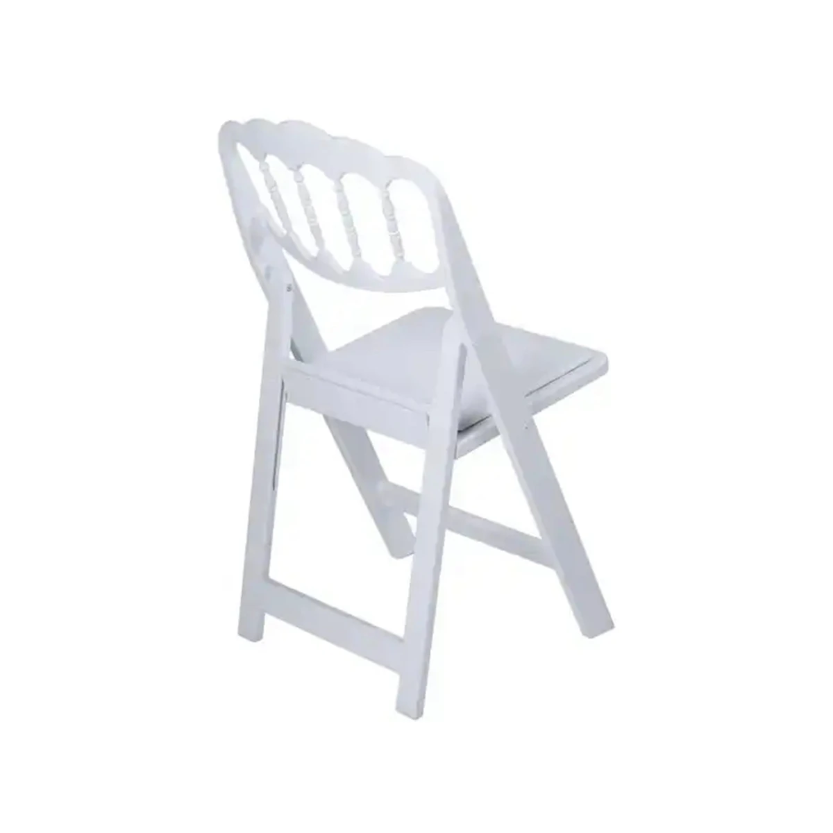 100pcs)event padded seat folding chair plastic wedding white wedding chairs for rental company Napoleon back