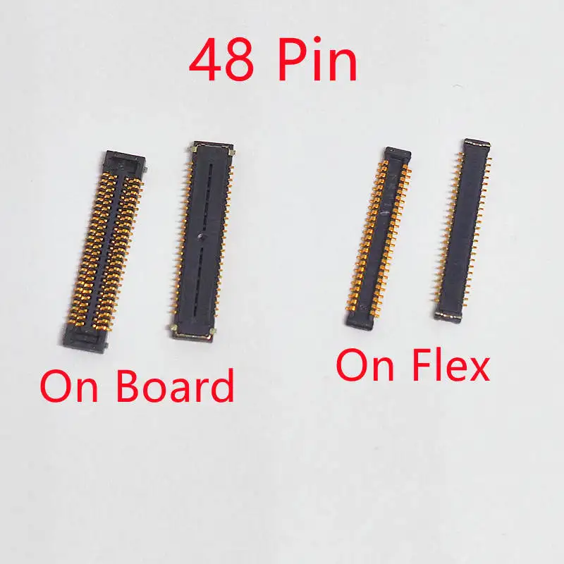 10Pcs 48Pin USB Charger Charging FPC Connector On Motherboard For Samsung Galaxy A20 A205 A205F A20E A202 A202F A10E A102 A102U