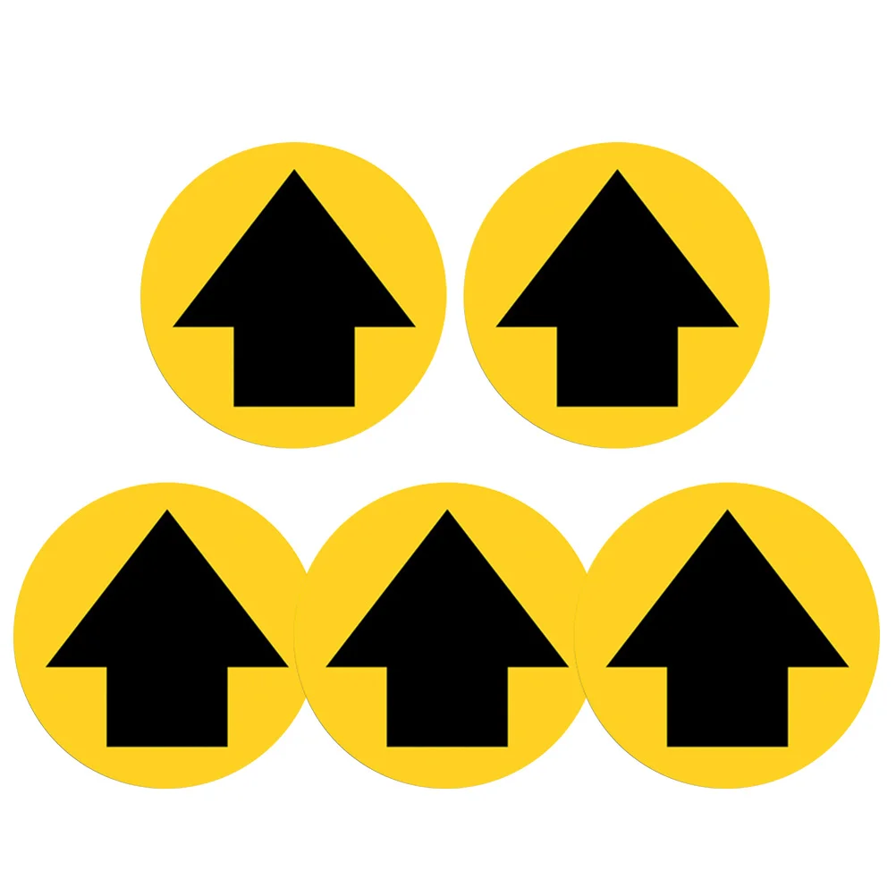 ملصق حفظ المسافة لمركز المدرسة، الأماكن العامة، ديكور السلامة، شارات دائرية، علامة السلامة المرورية المقاومة للماء