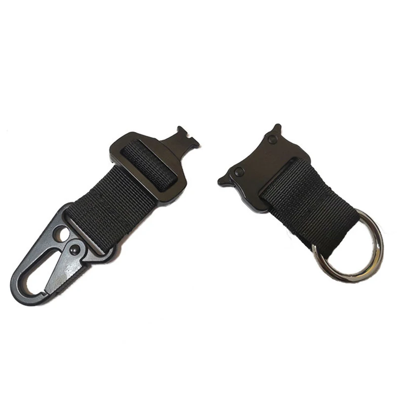 Outdoor Camping Tactics Buckle MOLLE Nylon Ribbon Hang Chain Key Chain Tactical Climbing Buckle Eagle Beak Hook