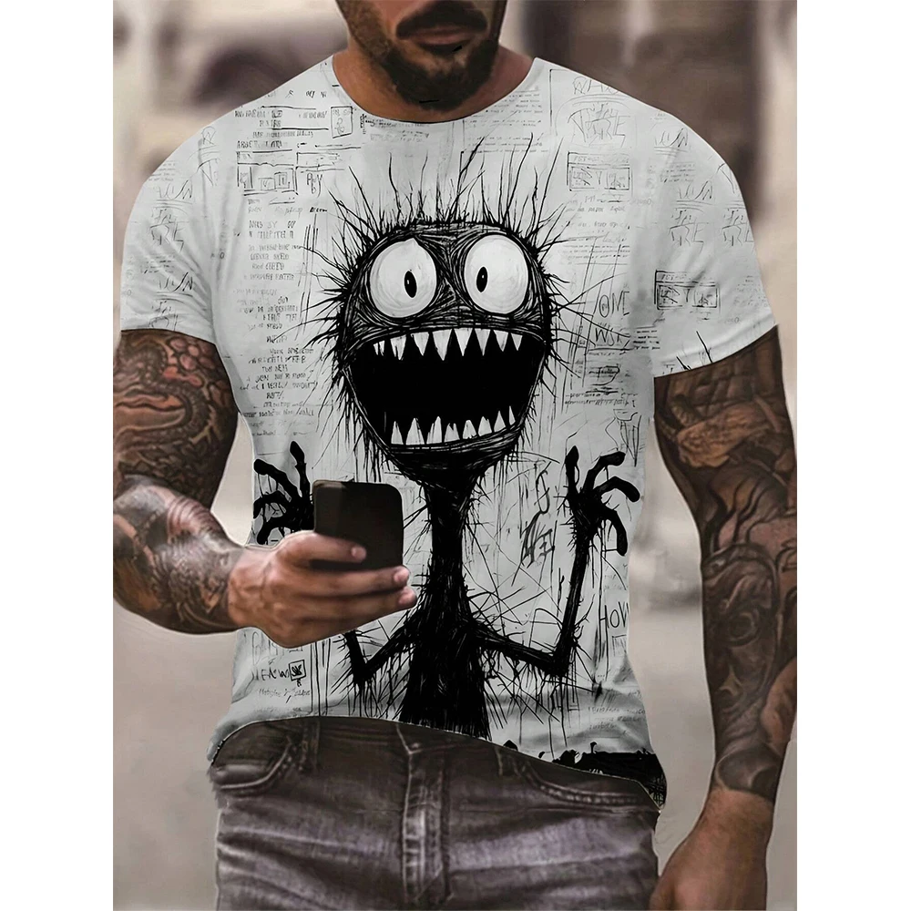 

Funny Anime Monster 3D Printed T Shirt For Men Graphic T Shirts Casual Oversize Short Sleeve T-shirt Kids Tee Street Man Clothes