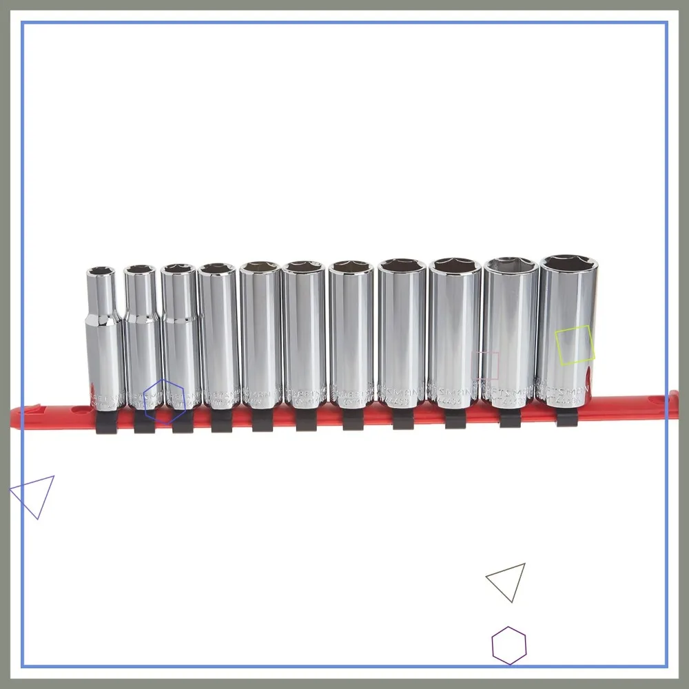 

3/8" Drive Metric Socket Set, 11-Piece with Deep Sockets and Lifetime Warranty