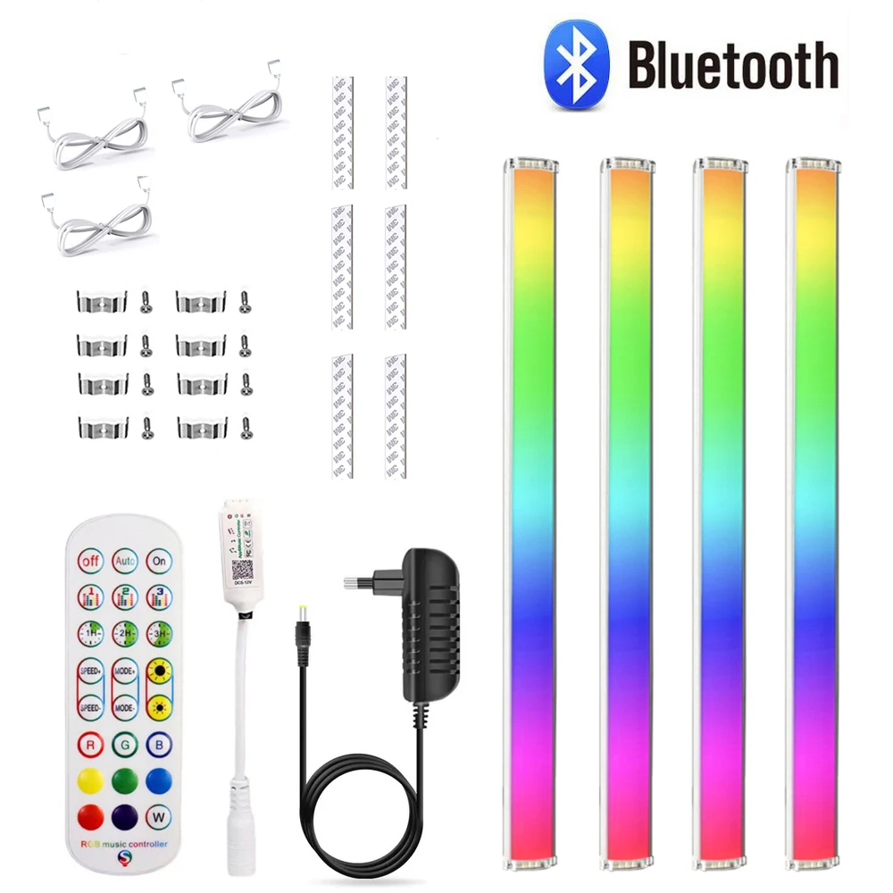 Ultra thin Bluetooth Smart LED Lights 30CM 5050 RGB Cabinet Dimmable Lamp APP Remote Control for Kitchen Wardrobe Room Car Decor