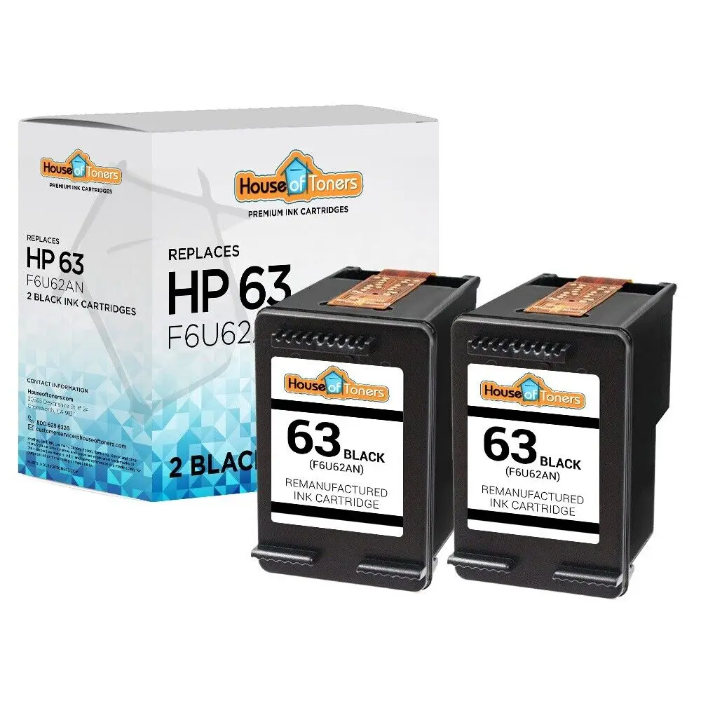 

Чернила 2PK HP 63, черный F6U62AN для HP Officejet 3830 3831 3832 3834 4650