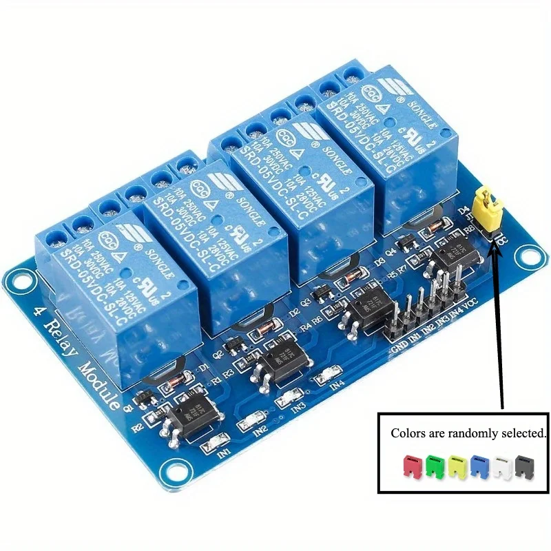 وحدة مرحل 4 قنوات 5 فولت مع Optocoupler، متوافقة مع Arduino R3، AVR، STM32، PIC، ARM