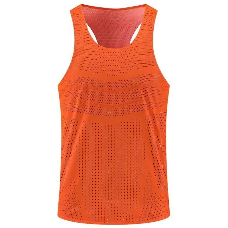 

Running Vest Men's Marathon Track Racing Sleeveless T-Shirt Sweat-Wicking Breathable Quick-Dry Top