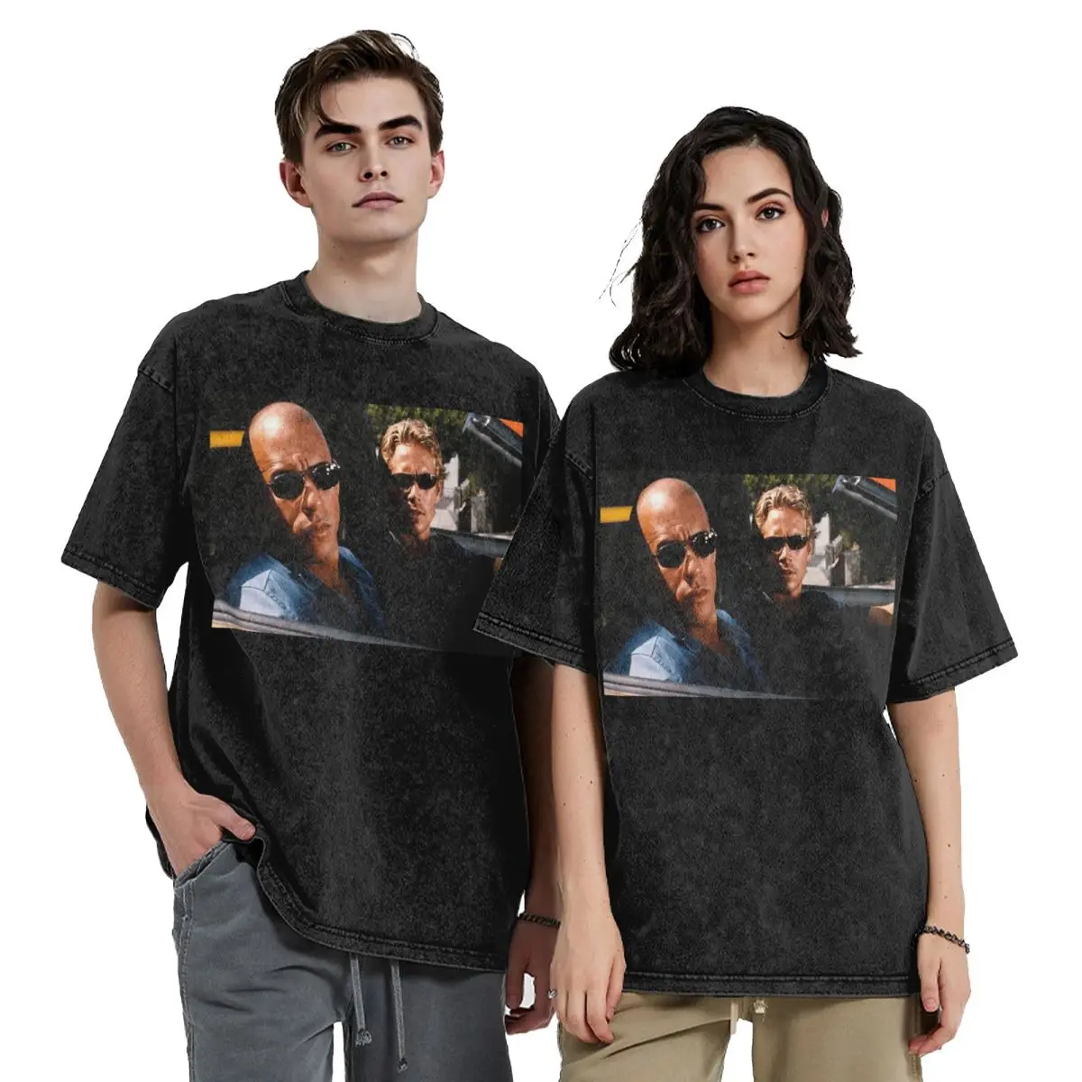 The Fast And The Furious Classic Hip Hop Short Sleeve T-Shirts Washed Tops Tees Streetwear T Shirt Oversized for Men Women