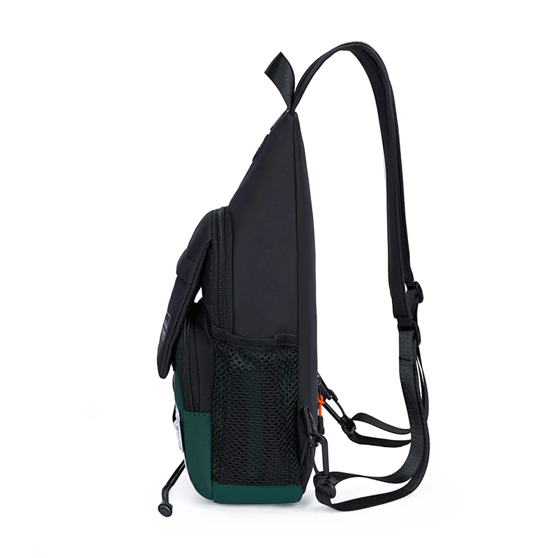 New fashionable men's contrasting single shoulder bag,multifunctional outdoor crossbody bag, large capacity waterproof chest bag