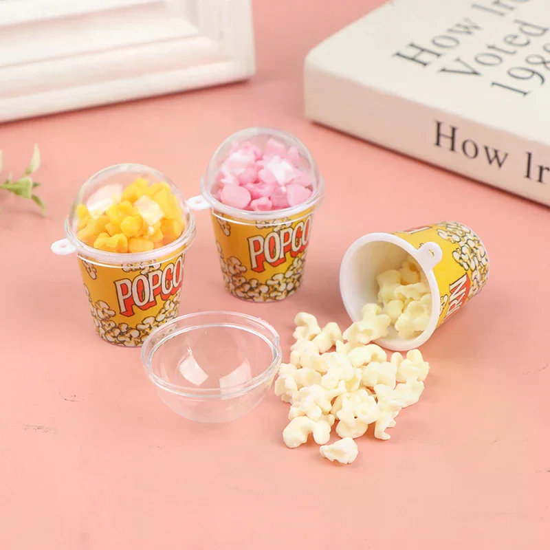 1:12 Dollhouse Miniture Popcorn Bucket Snacks Pretend Food Decoration Prop Toys For Kids Children Toy Safe For Children