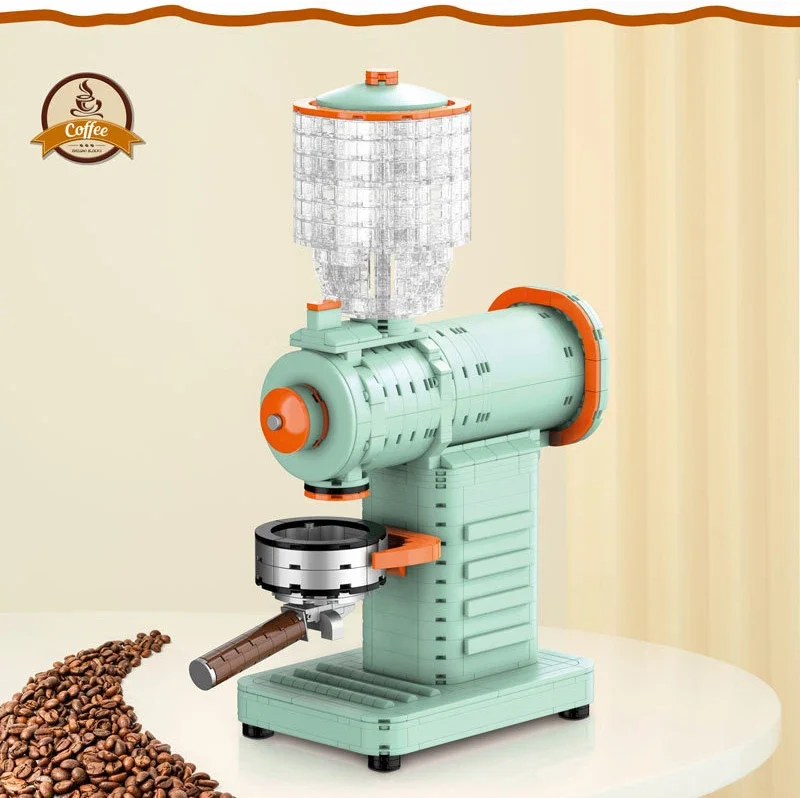 Classic Creative Coffee Machine Mini Diamond Model Building Blocks MOC Mini Coffee-Maker Bricks Toys for Kids Adult Gifts