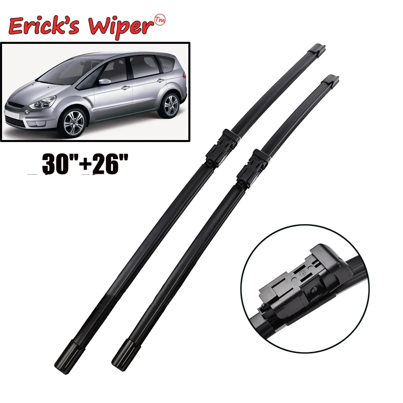 Erick\'s Wiper LHD Front Wiper Blades For Ford S-max 2006 - 2015 Windshield Windscreen Clean Window Car Rain Brushes 30\